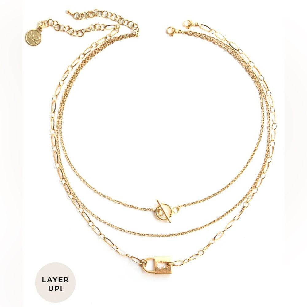 Well Dunn Luck gold necklace set BNWT